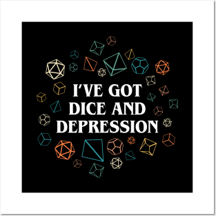 Dice and Depression Funny Tabletop RPG Posters and Art